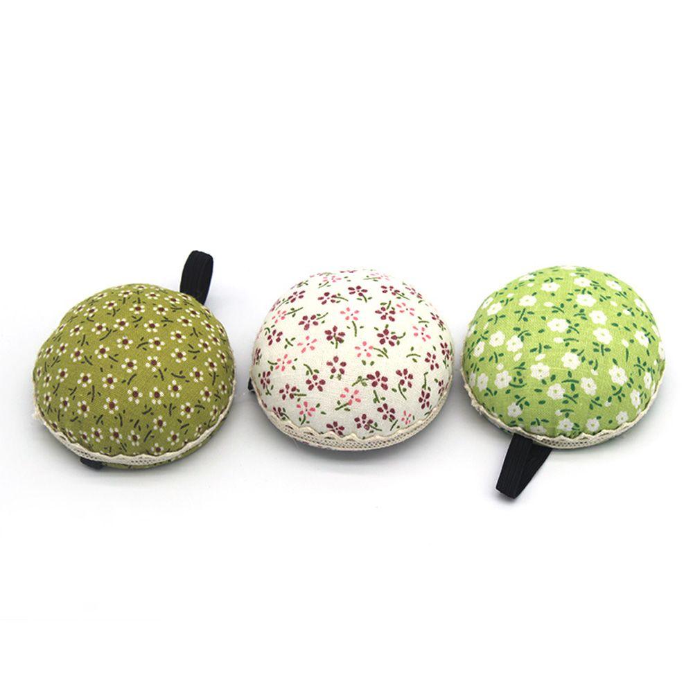 1Pc HOT Ball-Shaped Home Supplies Button Storage Needle Holder Wrist Strap Sewing Pin Cushion Floral
