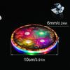Round Acrylic LED Glowing Coaster 2D Flat Religious Figure Coaster Christmas Drink Pad  Gift Giving