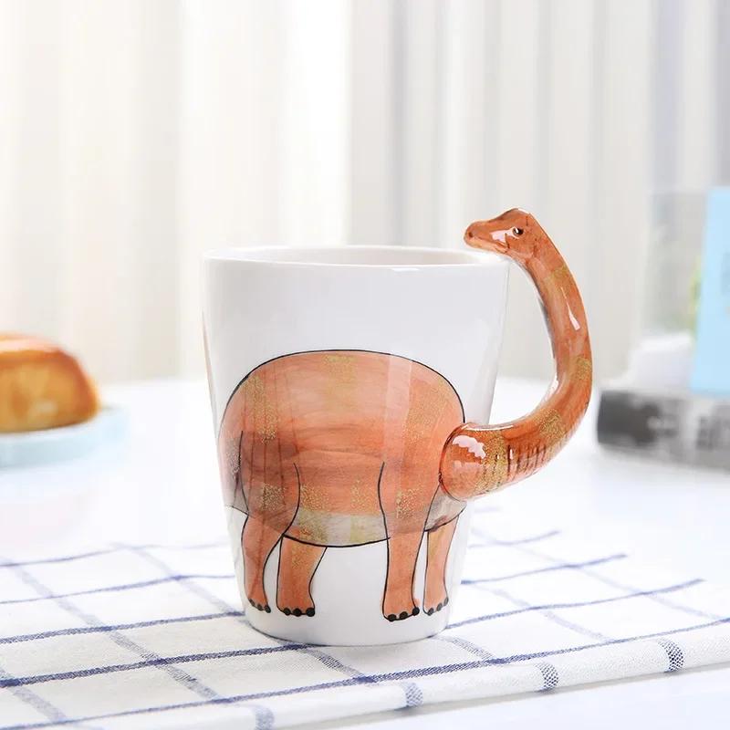 3D трехмерная чашка для воды с изображением животных из мультфильма, высокотемпературная керамическая кружка для молока, кофе, чая, детей, кружка для воды, домашняя кружка