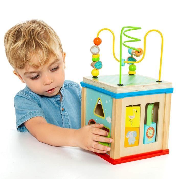 Molto Wooden Activity Cube - MOLTO - 5 Pieces - Multicolor - Baby