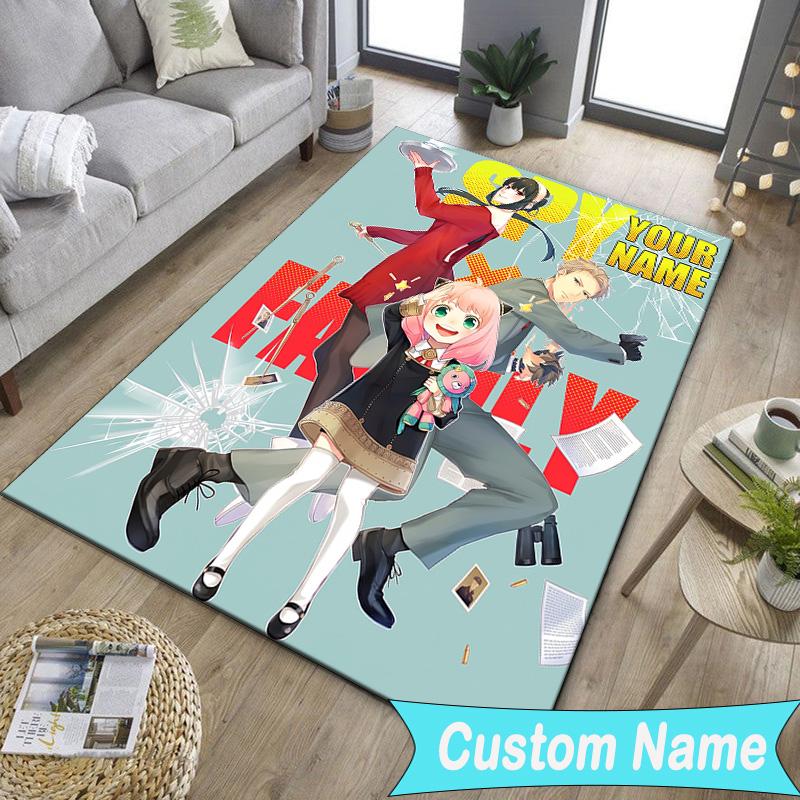 Custom NameSpy Family Adventure Carpet, Indoor Rug, Chair Rug, Living Rooms, Doormat Made From Polyester Home Decor Birthday Christmas Gifts