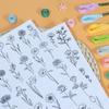Water Soluble Flower Embroidery Patternser Animal Patterns Daisy Flowers Stick and Stitch Embroidery Paper Hand Sewing DIY