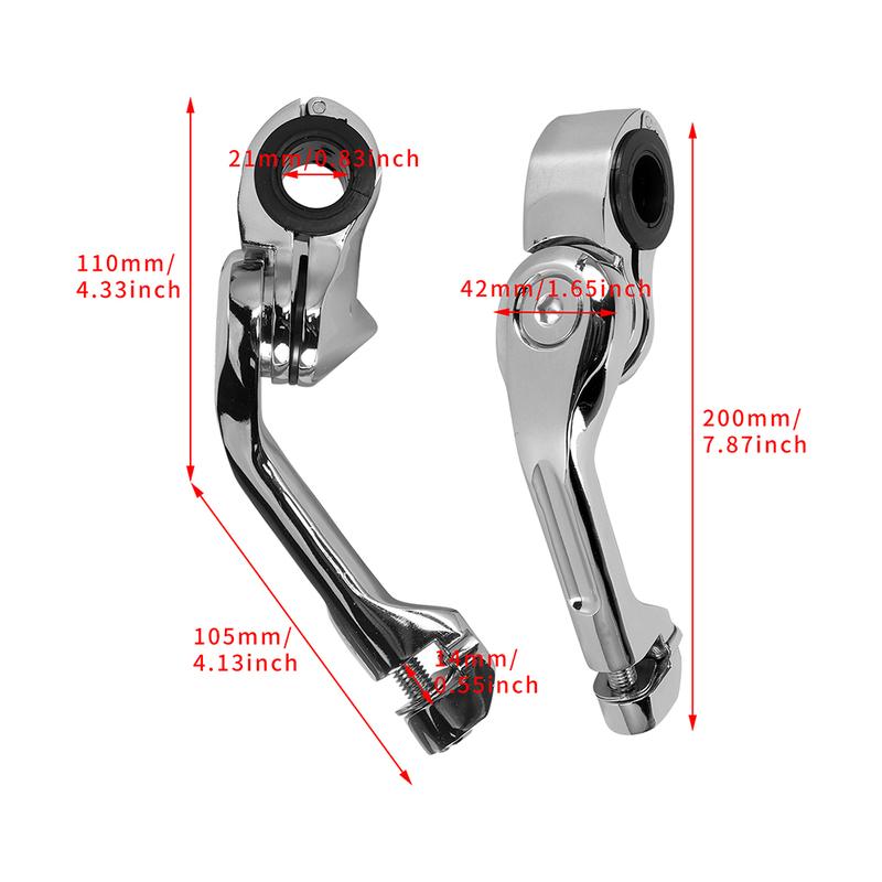 Motorcycle 32mm 1.25" Footpeg Clamp Short/Long Highway Engine Guards Foot Pegs Mount For Harley Sportster Dyna Touring Softail