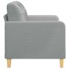 Vidaxl Sofa 2-Osobowa, Jasnoszara, 120 Cm, Tapicerowana Tkaniną