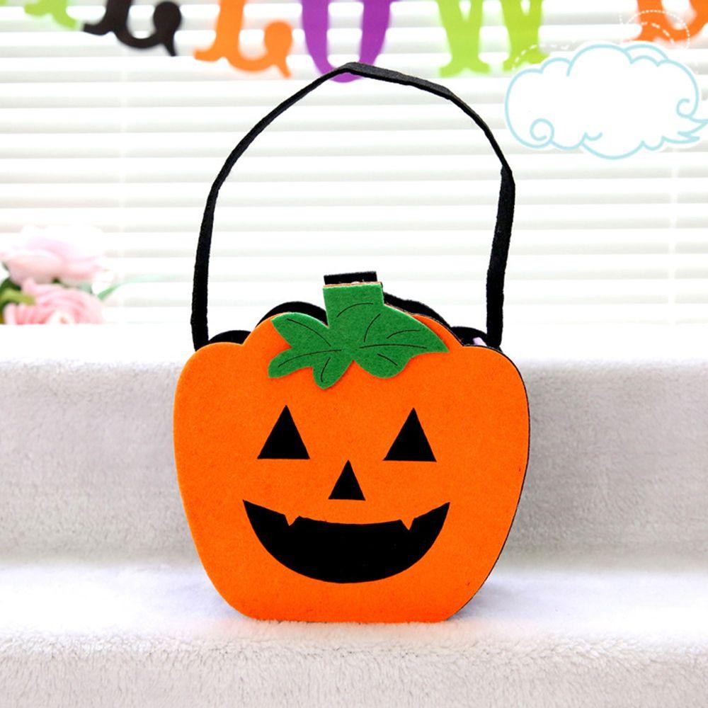 Kids Halloween Decoration With Handle Tote Bag Non-woven Bag Gift Pouch Halloween Candy Bag