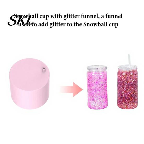 Tumbler Glitter Funnel Snowglobe Adding to Cups Beginners 3D Printed Crafters DIY Cup Making Tools Accessories Easy Filler