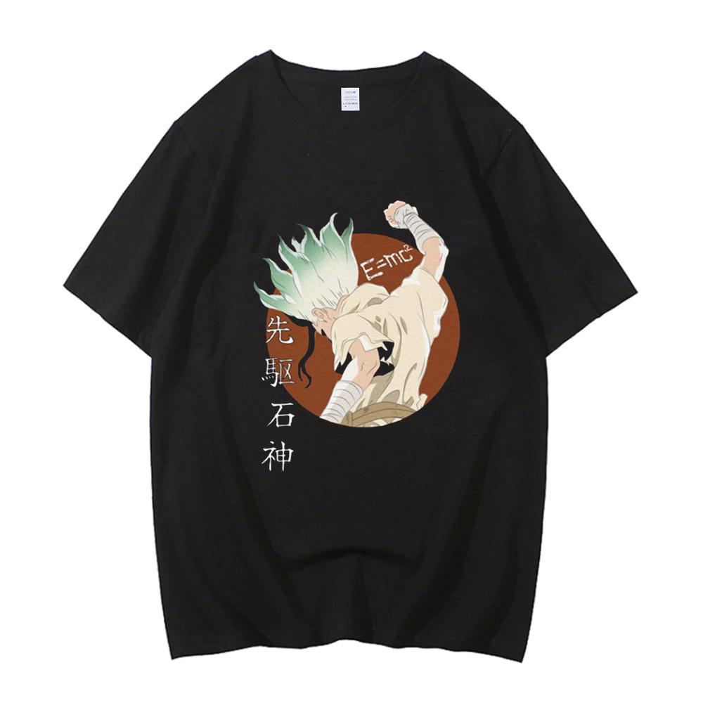 Dr. Stone cotton shirt men anime Trendy Classic Grunge Pop Culture 80s t-shirt Breathable 2000s Grunge harajuku anime3