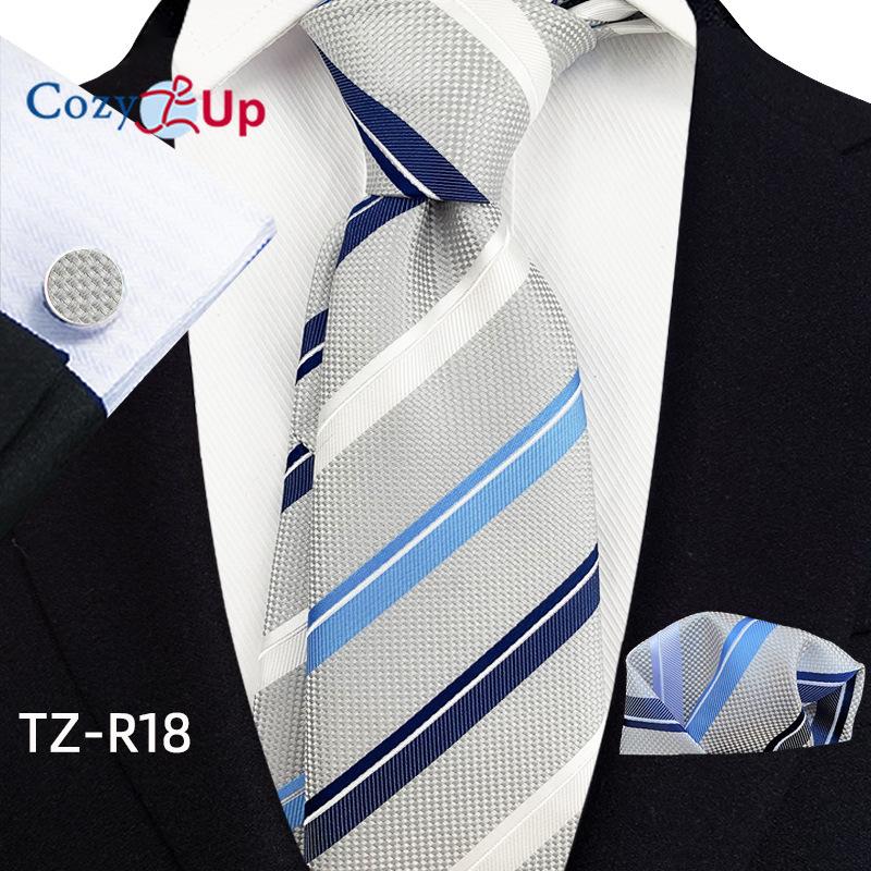 Cozy Up Набор из трех предметов, модный деловой мужской галстук с узором пейсли, включает в себя галстук, запонки, носовой платок