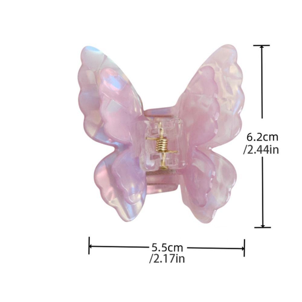 Elf Acetate Butterfly Hair Claw Animals Large Shark Clip Cute Butterfly Hair Clip  Daily