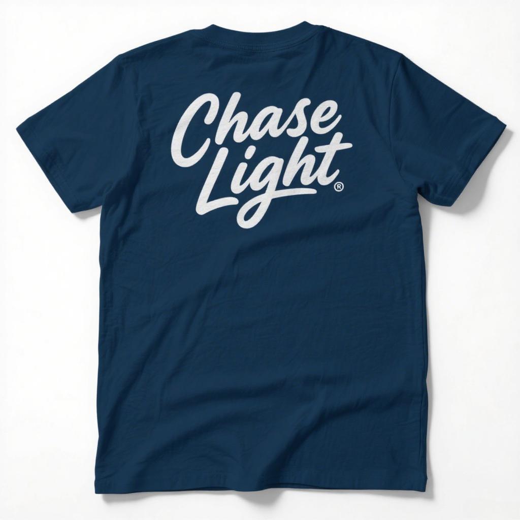 Men's Pure Cotton Tee Chase Light' Printed Back Casual Short - Sleeve Crew Neck Deal for Daily Outfits and Trendy Looks Loose