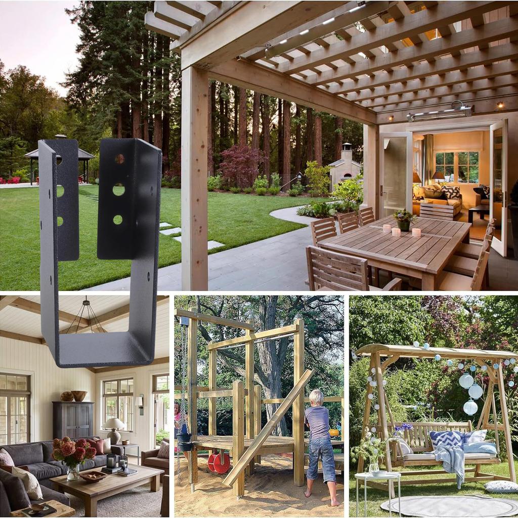 Регулируемые анкеры для столбов террасы, базовые кронштейны, портативный, прочный, усиленный аксессуар для надежной поддержки конструкции террасы