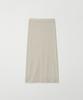 Button Wool Long Skirt (Oatmeal)