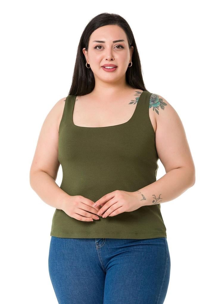 Women's Style Big Size Body Plus Size Strappy Half Lined Viscose Mink Body