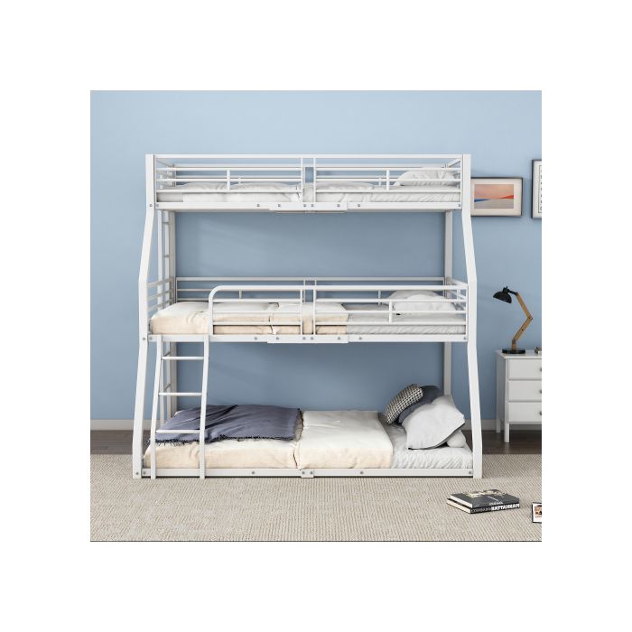 Двухъярусные кровати, 90*200 см, 120 x 200 см и 140 x 200 см, металлический каркас, железная кровать, без матраса, белый