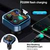 Bluetooth 5.0 FM-передатчик Hands-free Call Car AUX Радио Модулятор MP3-плеер с QC3.0 и адаптером быстрой зарядки PD20W 12-24 В