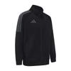 adidas Куртки Унисекс Черные С Серыми Полосками Воротник-стойка Средняя