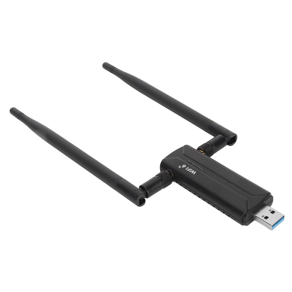 USB 3.0 WiFi6E AX5400M WiFi Адаптер 802.11AX Трехдиапазонный 6 ГГц 5 ГГц 2,4 ГГц Две антенны 6 дБи Адаптер беспроводной сети