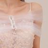 Wedding Stole Women Tulle Stole Tulle Wedding Shawl For Bride Bridal Stole Wrap Off Shoulder Shawl Sheer Bridal Shawl