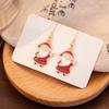 Santa Claus Asymmetric Earrings Festive Atmosphere Niche Cute Exquisite Cartoon Snowman Earrings