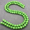 Натуральный камень, драгоценный камень, трава, зеленый халцедон, свободные бусины, ювелирные изделия, круглые бусины