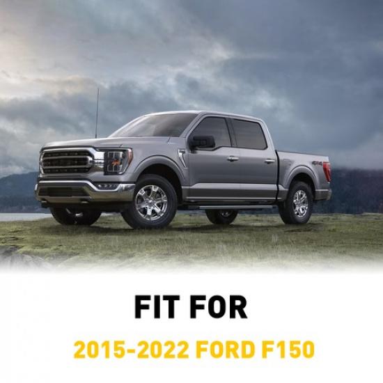 Левая подножка со стороны водителя, задняя торцевая заглушка, подходит для Ford F150 2015- года, черная