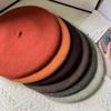 Однотонный универсальный классический берет осень-зима художественные шляпы художника розовая шерстяная шляпа Bud для женщин