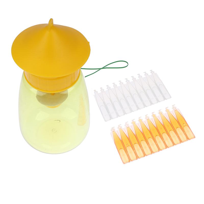 Fruit Fly Trap Killer Plastic Yellow Drosophila Trap Fly Catcher Pest Insect Con