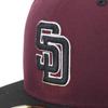 New Era 59FIFTY Cap 70994769 N836FF309 SD Red New Era Cap Side Patch MLB ONSPOTZ Special Edition 8 SIDE PATCH 2Tone UNDER VISOR MLB San Diego Padres