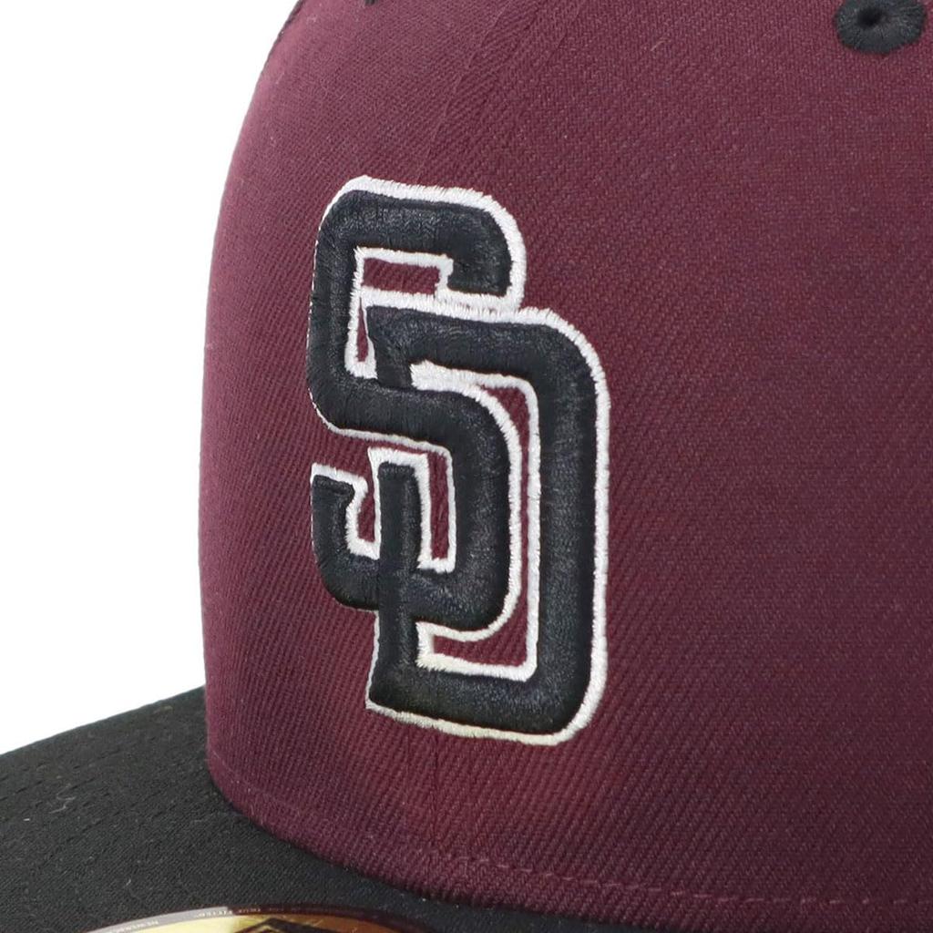 New Era 59FIFTY Cap 70994769 N836FF309 SD Red New Era Cap Side Patch MLB ONSPOTZ Special Edition 8 SIDE PATCH 2Tone UNDER VISOR MLB San Diego Padres
