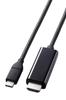 Elecom USB Type C To HDMI Conversion Cable 2m Soft 4K2K Compatible with Mirroring with Black (3840×2160/60Hz) Multi-Display [Compatible iPhone/Google
