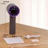10 Speed Rechargeable Handheld Fan with Digital Display-Pink