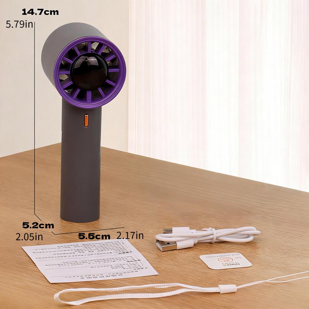10 Speed Rechargeable Handheld Fan with Digital Display-Pink