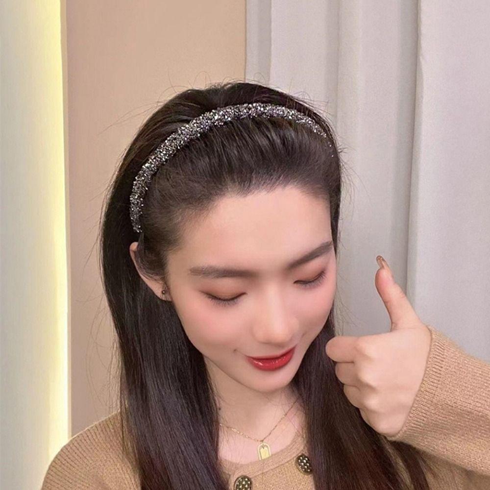 Make Up Rhinestone Headband Plastic  Hair Hoop Retro Hairband  Male