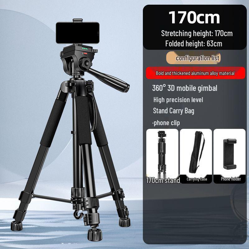 Professional DSLR Camera Phone Floor Stand & Tripod for Live Streaming and Photography