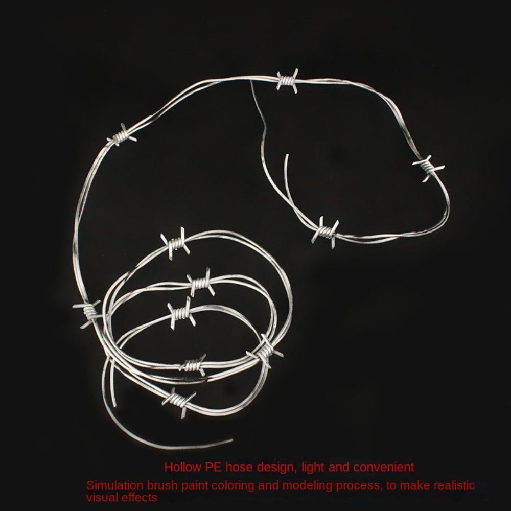 2Pcs PVC Simulation Barbed Wire Halloween Party Prank Pole Barbed Wires Halloween Decor