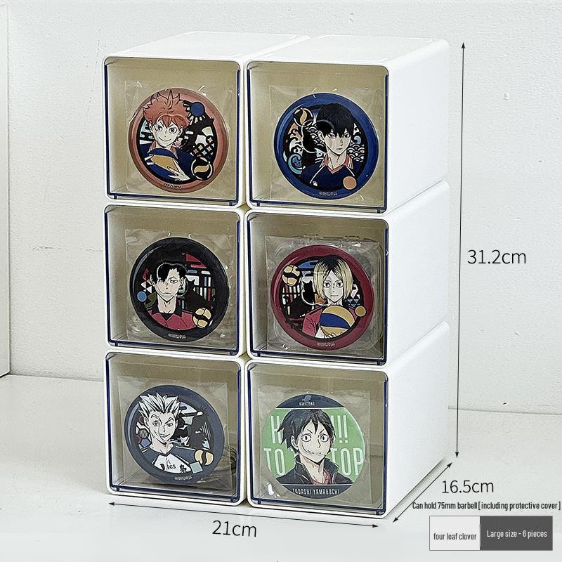 Акриловый ящик для хранения Baji 75 мм — прозрачный, влагостойкий, большой емкости