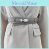 Wide Leather Simple Belt For Women Adjustment For Dress And Coat Gift Styling