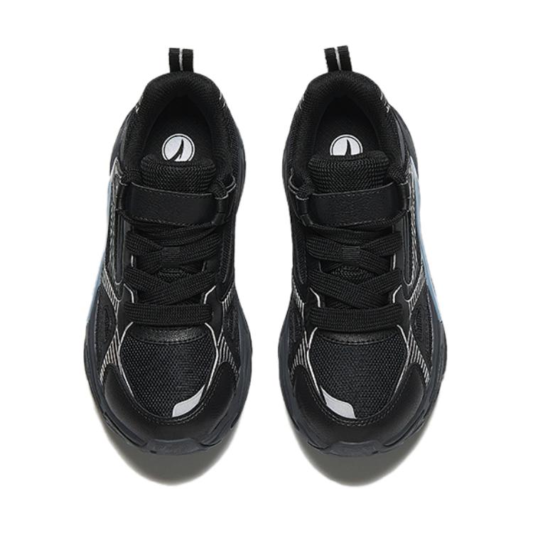 Anta Удобная универсальная нескользящая прочная детская повседневная обувь Детская повседневная обувь Черный Серебристый A12448858-4