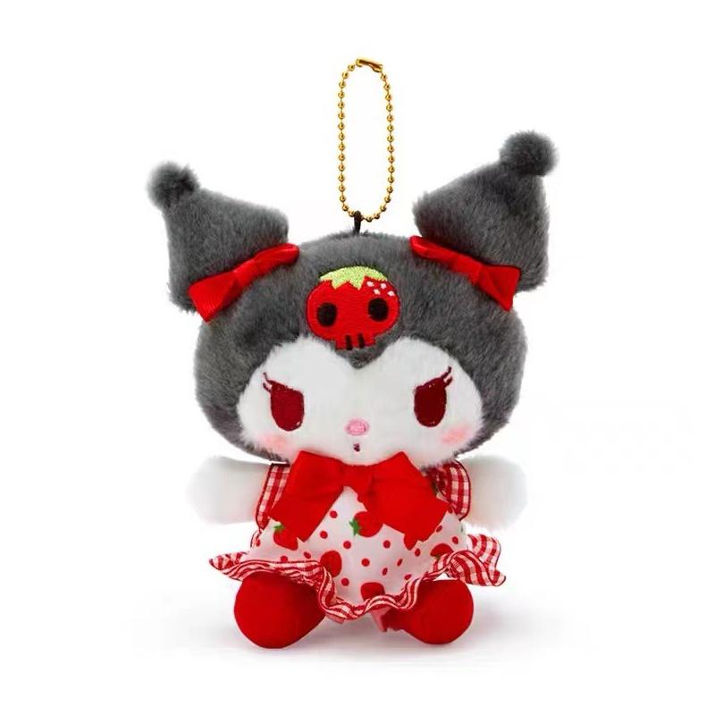 Sanrio Kuromi Plush Toy Stuffed Doll Figure Keyring Pendant Soft Squishy Gift For Kids