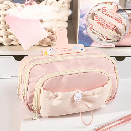 Большая вместительная сумка для ручек, портативная многофункциональная сумка на молнии для мальчиков и девочек, школьный карандаш, чехол для канцелярских принадлежностей, школьные принадлежности