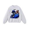 Unisex Oversized Washed Vintage Print Hoodie Streetwear Casual Long Sleeve Cotton Sweatshirt Men Women