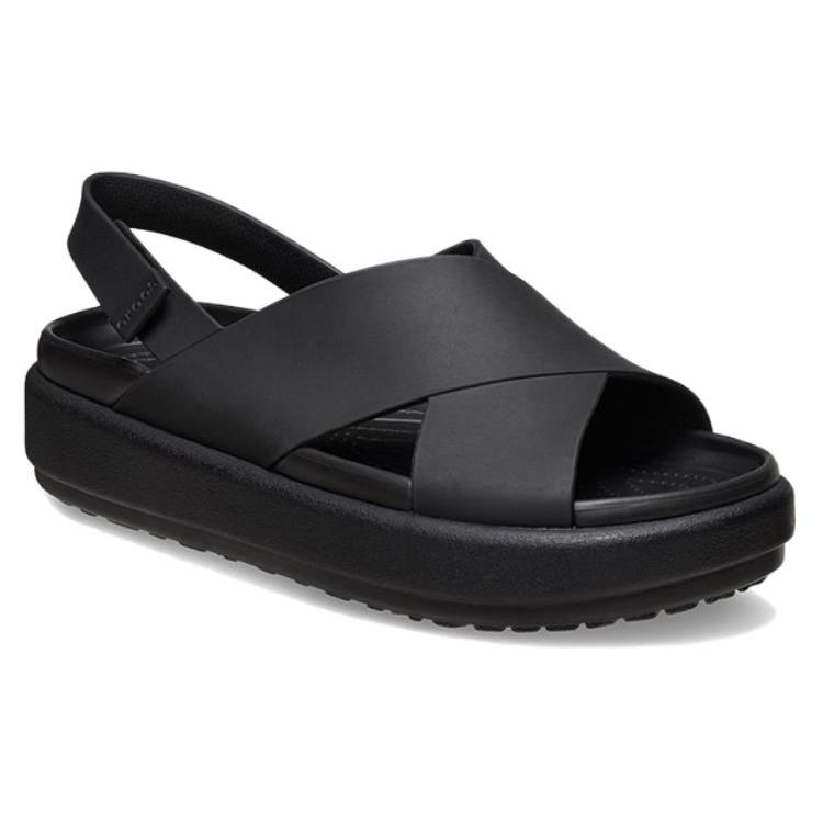 Crocs Женские сандалии Brooklyn Luxe с перекрестными ремешками 'Черные' 209407-060