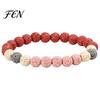 Essential Oil Diffuser Jewelry Gift Obsidian Stone Bracelet for Men Women, Colorful Rock Beads Delicate Porous Texture Bead Stackable Stretch