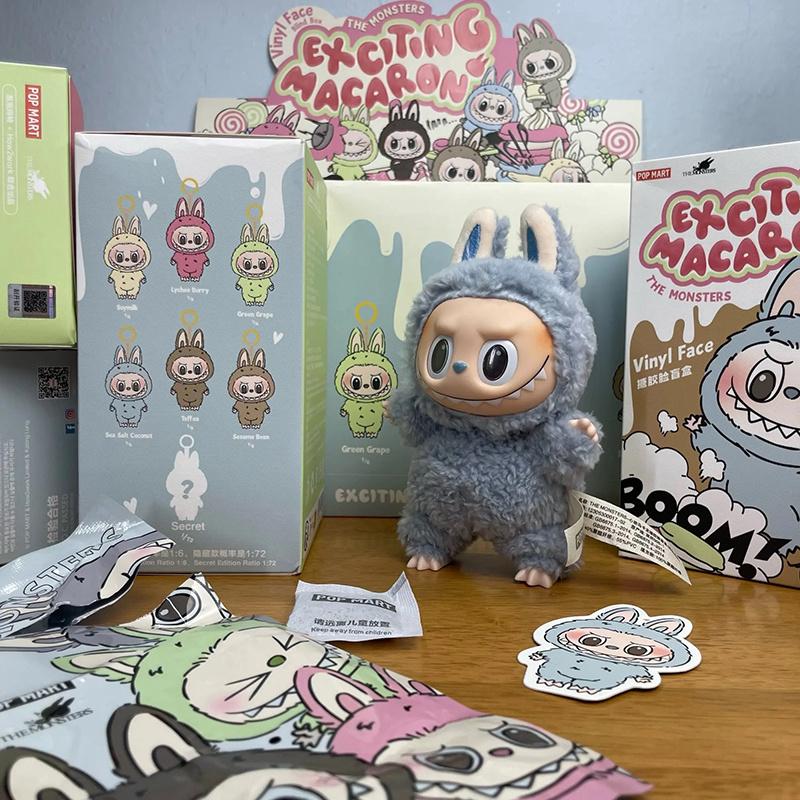 LABUBU Сердце Макарун Виниловая Серия Лиц Сюрприз Слепая Коробка Tide Play Девушка Подарок Ручная работа Украшения Декор Автомобильная Кукла Сюрприз Слепая Коробка