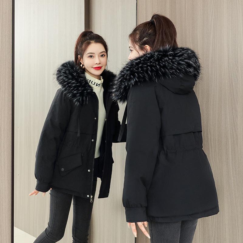 Winter Cotton-padded Jacket Fashion Korean Version Waist Tooling Jacket Women's Cotton-padded Clothing