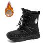 Boys' Winter Waterproof Snow Boots, Non-Slip, Extra Warm, Medium To Large Sizes, Outdoor Hiking Footwear