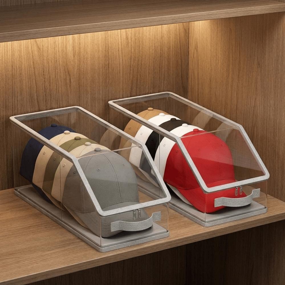 Holds 12 Hats Hat Storage Box Folding Cap Organizer Ball Cap Storage Organizer Men