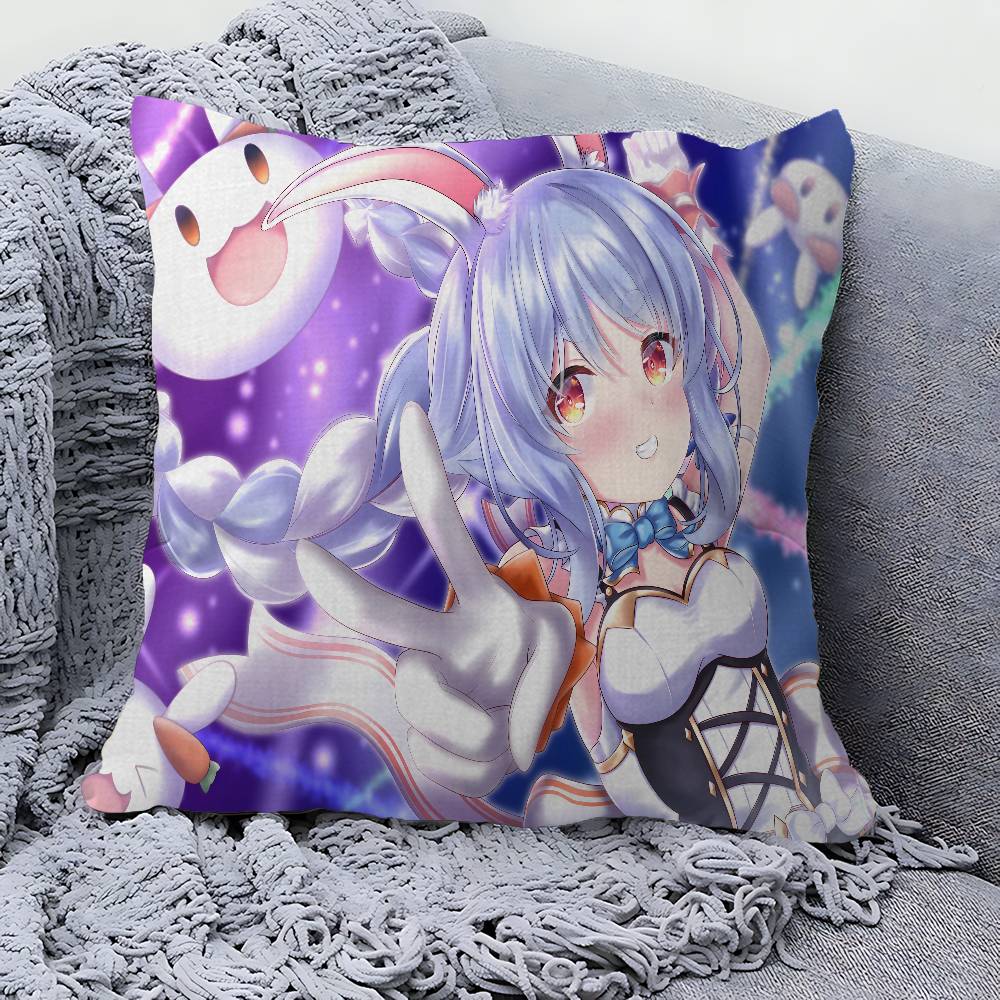 Game Hololive Usada Ppekora Pillow Covers Cartoon Sofa Decorative Home Doublesided Printing Short Plush Cute Cushion Cover