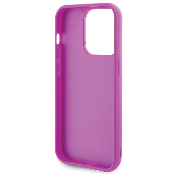 Etui do iPhone 15 Pro Guess Hardcase Disco Metal Fuksja