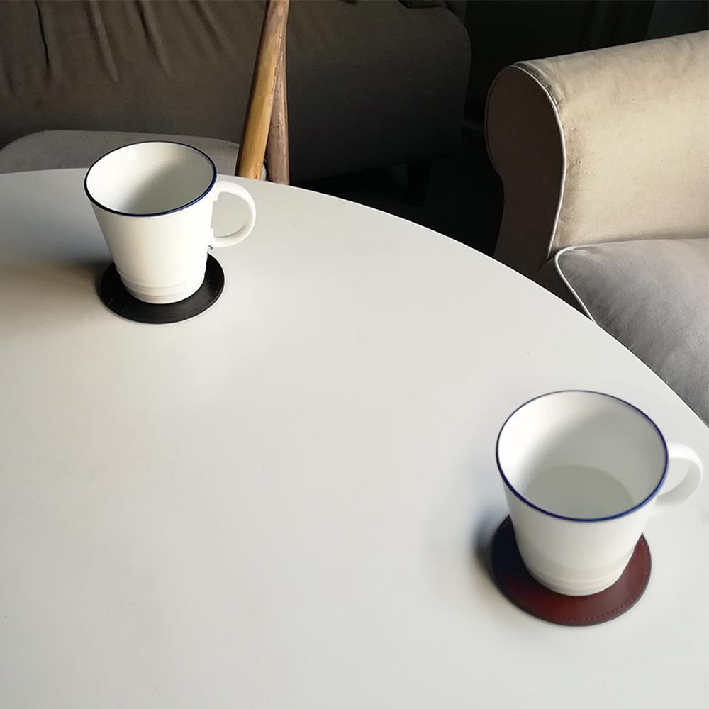 Круглый коврик для стола Кожаные подставки под тарелки Подставка под чашку Термостойкий коврик под чашку Кружка Коврик для кофе Напиток Чай